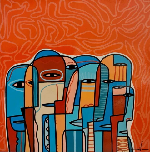 Obra Milo Lockett 100x100cm