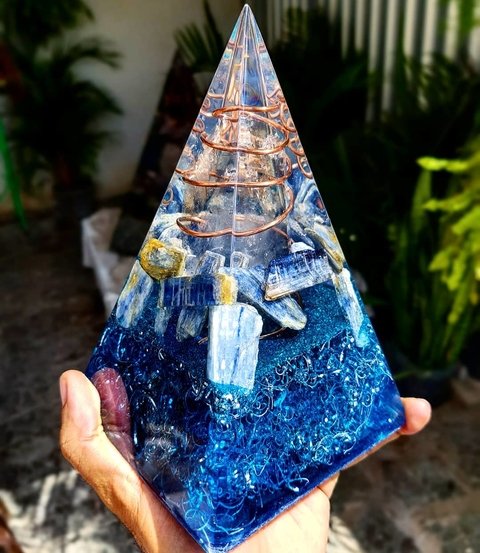 Nubian Cianita Azul | Pedra da Telepatia, Recordação de Vidas Passadas e Arcanjo Miguel - Tam M