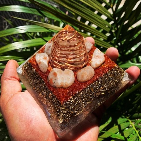 Mini Cheops - Real Sunstone| Leadership, Benevolence, Strength, Abundance of Blessings.