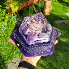 Hexagon - Amethyst & Selenite on internet