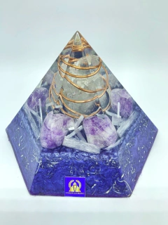 Hexagon - Amethyst & Selenite
