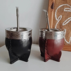 Mate imperial cuero y acero - Toma Mate Tienda