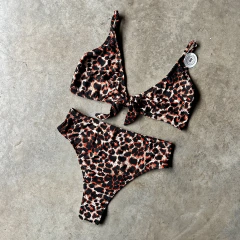 CONJUNTO BIKINI KNOT PRINT TIRO ALTO