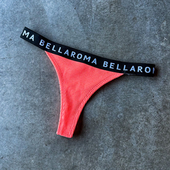 BOMBACHA BIKINI KENDALL CORAL NEON TEXTURA