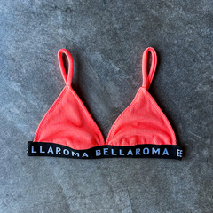 CORPIÑO BIKINI KENDALL CORAL NEON TEXTURA en internet