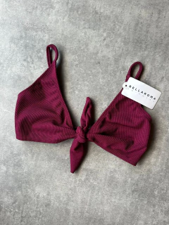 Imagen de CONUNTO BIKINI KNOT TEXTURA MALBEC