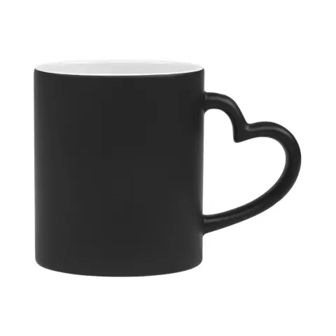 Caneca Mágica preta - coração ♦ Personalizada