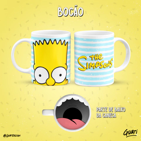 Imagem do Caneca com alça colorida ♦ Com Bocão no fundo - Personalizada