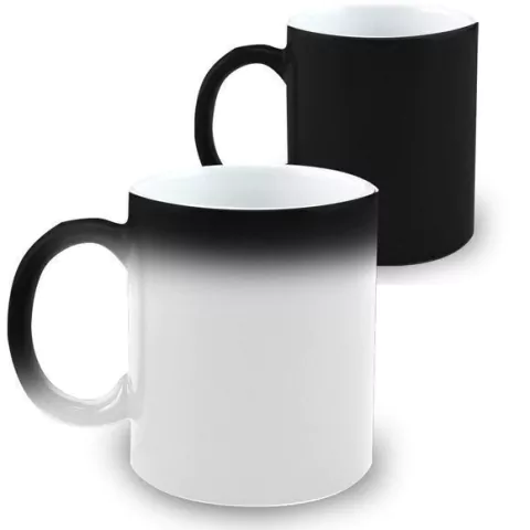 Caneca Mágica Preto fosco ♦ Personalizada