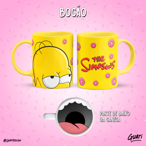 Caneca com alça colorida ♦ Com Bocão no fundo - Personalizada - comprar online