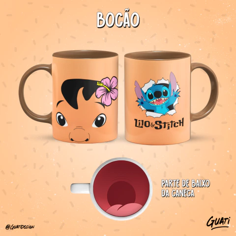 Imagem do Caneca com alça colorida ♦ Com Bocão no fundo - Personalizada