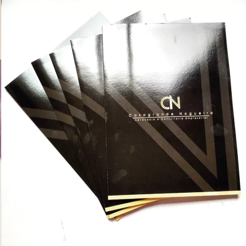 Pasta com bolso ♦ Personalizada - Couchê 250g