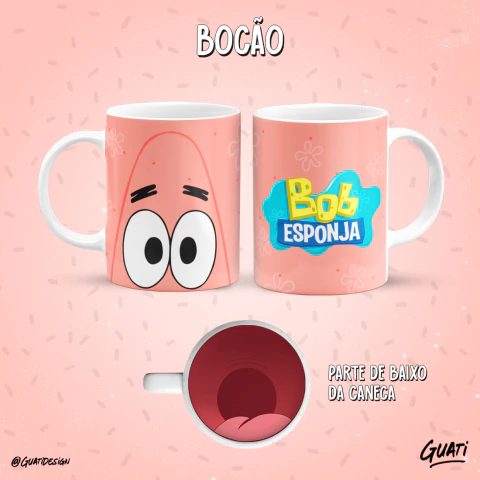 Caneca com alça colorida ♦ Com Bocão no fundo - Personalizada na internet