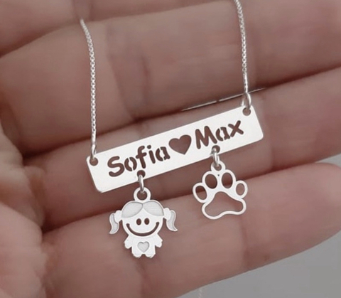 Colar Placa filhos