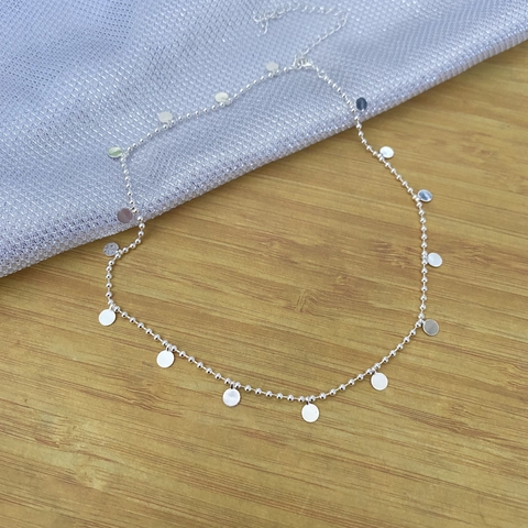 Choker Medalinhas - Banhada a Prata