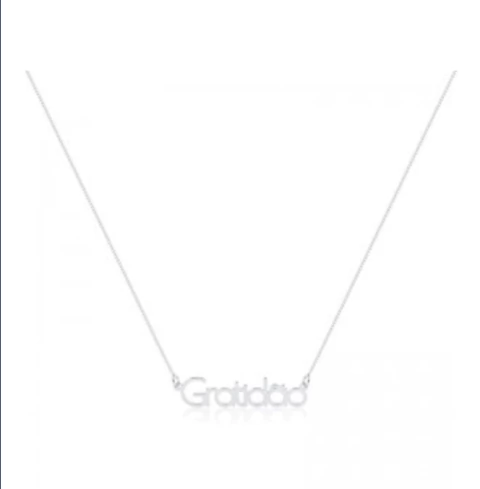 Colar Gratidão Prata 925 - comprar online