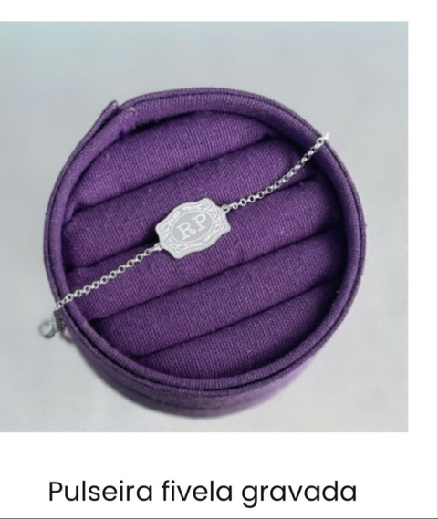 Pulseira Fivela com letra - Prata 925 - comprar online