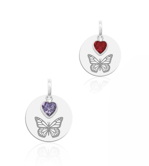Pingente Borboleta com zirconia