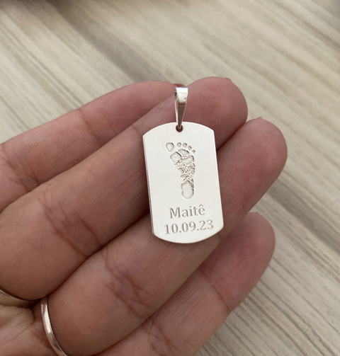 Pingente Placa com gravação