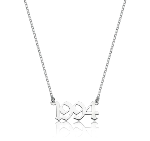 Colar ano numerico Prata 925