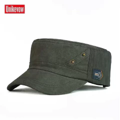 Unikevow* 2080 Boné Masculino Militar Style Aba Curva Lona Canvas 100% Algodão - comprar online