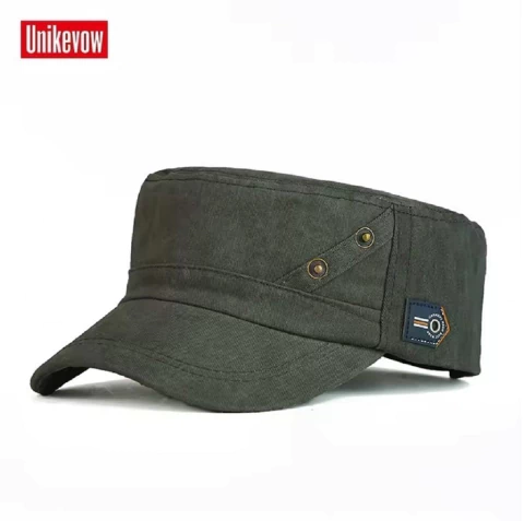 Unikevow* 2080 Boné Masculino Militar Style Aba Curva Lona Canvas 100% Algodão - comprar online