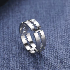 Anel Masculino Aço Inox Navalha Style Ring’s* 6664