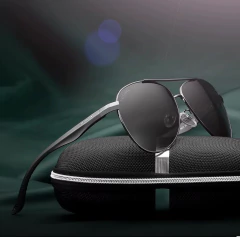 Veithdia* 3559 Óculos De Sol Masculino Polarizado Piloto Aço Inox