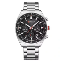 Relógio Masculino Aço Inox Chronograph Curren* 8497 - comprar online