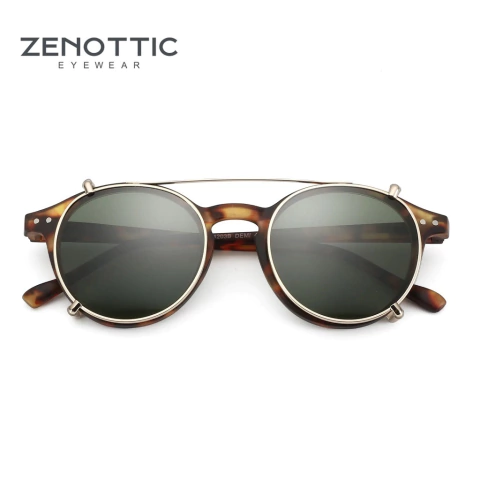 Zenottic* 4203 Armação de Óculos e Sol Masculino Clip On Polarizado - comprar online