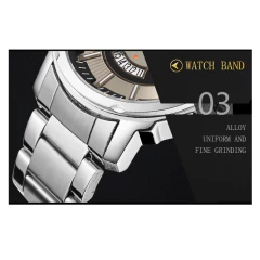 Relógio Masculino Aço Inox Data Automática Curren* 8229