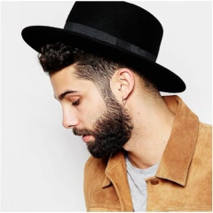 Chapéu Masculino Fedora Boater Barber HXG* 5378