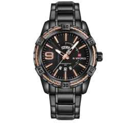 Naviforce* 9117 Relógio Masculino Aço Inox Analógico Calendar na internet
