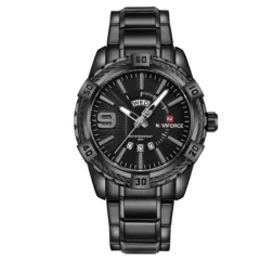 Naviforce* 9117 Relógio Masculino Aço Inox Analógico Calendar - loja online