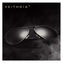 Óculos De Sol Masculino Aço Inox Espelhado Piloto Veithdia* - Simple Market