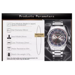 Relógio Masculino Aço Inox Curren* 8246 - Simple Market