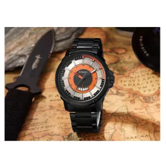 Relógio Masculino Aço Inox Data Automática Curren* 8229 na internet