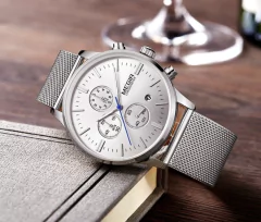 Imagen de Relógio Masculino Malha Inox Megir* 2011g