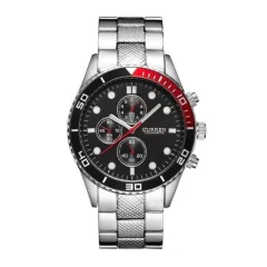 Curren* 8028 Relógio Masculino Aço Inox Resistente à Água - Simple Market