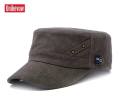 Unikevow* 2080 Boné Masculino Militar Style Aba Curva Lona Canvas 100% Algodão - comprar online