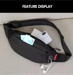 Pochete Masculina Impermeável Saída Fones Tinyat* 2003 - Simple Market