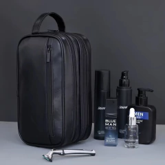 Toiletry* 0179 Necessaire Couro Double Zip