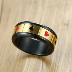 Meaeguet* 4510 Anel Masculino Poker Card Aço Inox - Simple Market