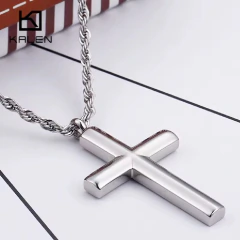 Colar Masculino Aço Inox Polido Cruz Kalen* 4044 - loja online