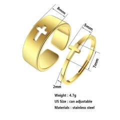 Todorova* 0952 Anel Masculino Aço Inox Cruz