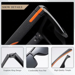 Imagen de Crixalis* 0016 Óculos de Sol Masculino TR-90 Fosco Polarized Oversized