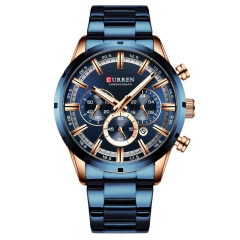Imagen de Curren* 8355 Relógio Masculino Aço Inox