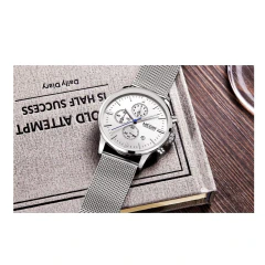 Relógio Masculino Malha Inox Megir* 2011 - loja online
