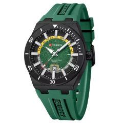 Curren* 8491 Relógio Masculino Silicone & Aço Inox - Simple Market