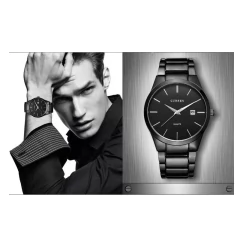 Imagem do Curren* 8106 Relógio Masculino Aço Inox